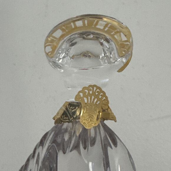 VTG GORHAM Lead Crystal MARY Nativity Figurine Replacement 24K GOLD PLATED Trim - Picture 7 of 9